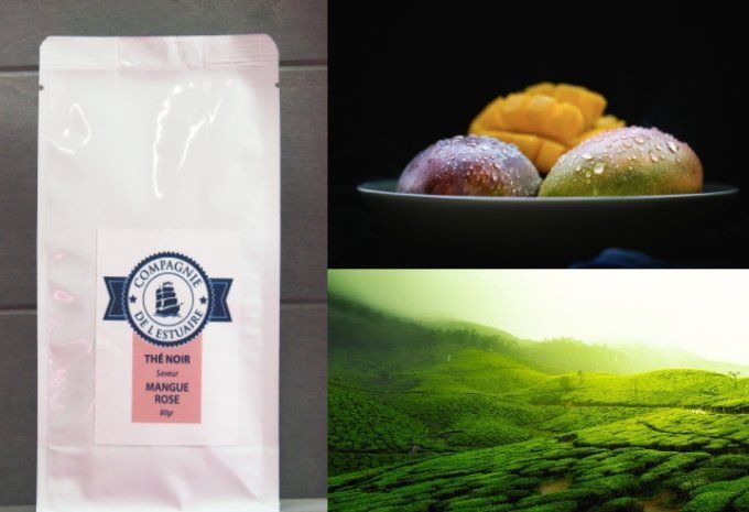 Thé Noir Saveur Mangue Rose